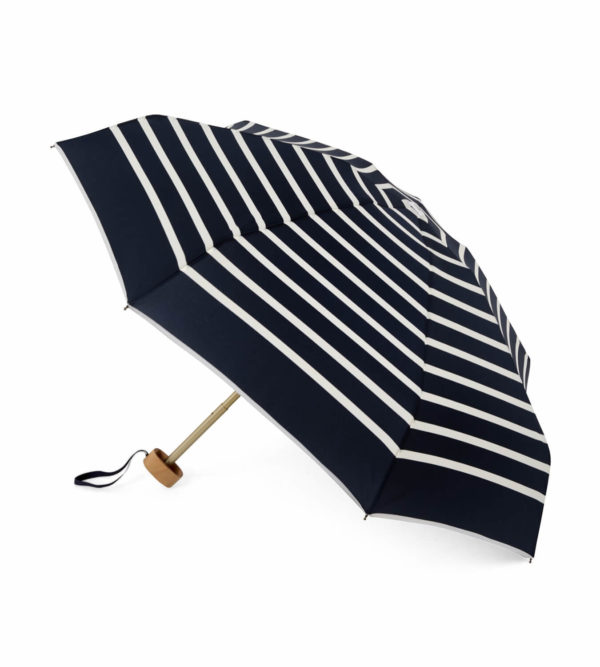 Mini parapluie raye ouvert bleu marine PABLO parapluie pliant Anatole