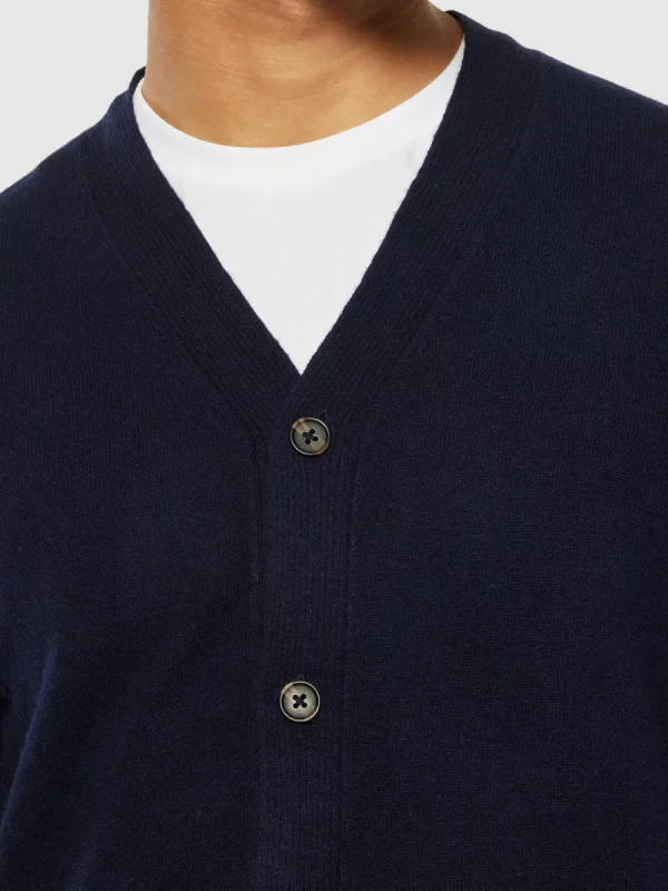 V neck wool knit cardigan RWS Knits Total Eclipse x jpg