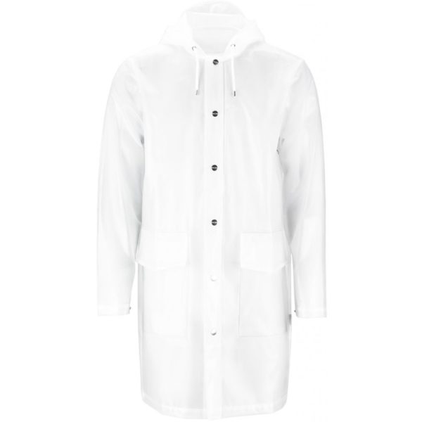 Transparent hooded coat rains