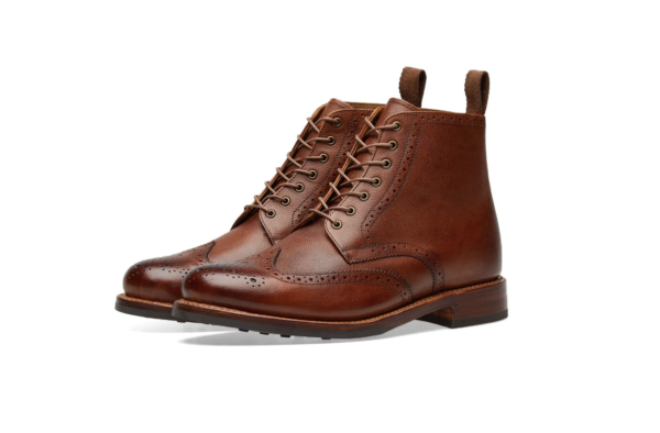 Sharp Tan Brogue grenson