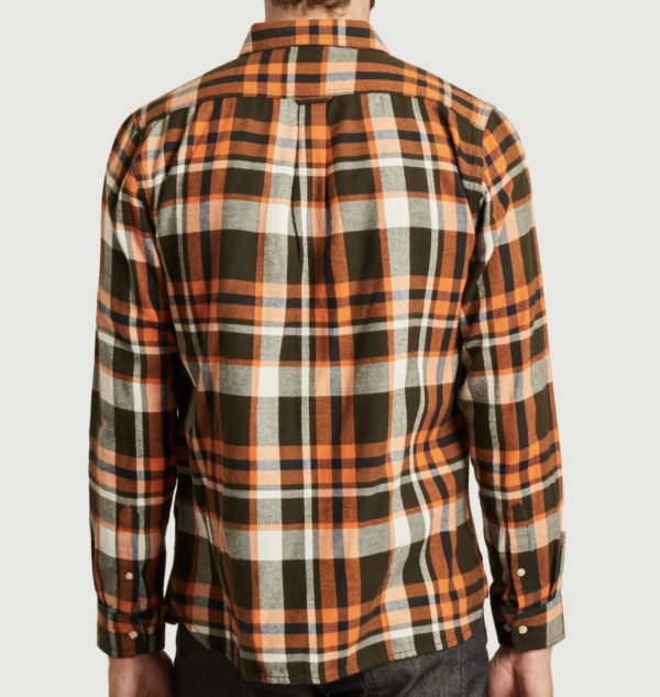 knowledge cotton apparel checked flannel shirt
