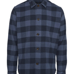 Knowledge Cotton Apparel Organic Brushed Checked Flannel Shirt Total Eclipse x ID efcacbfbfeaac