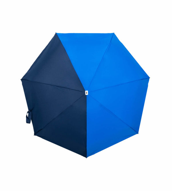 Parapluie pliant bicolore bleu roi bleu marine Anatole