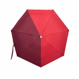 Parapluie pliant bicolore rouge bordeaux Anatole