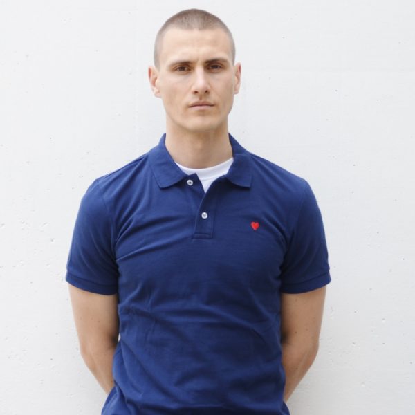 brosbi icon polo heart navy