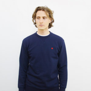 brosbi icon sweat heart navy sweatshirt x