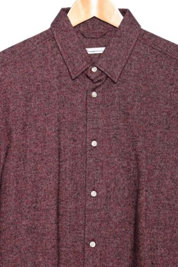 brushed shirt cordovan knowledge cotton