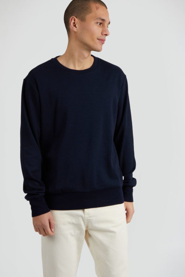 o-neck merino sweatshirt knowledge cotton apparel