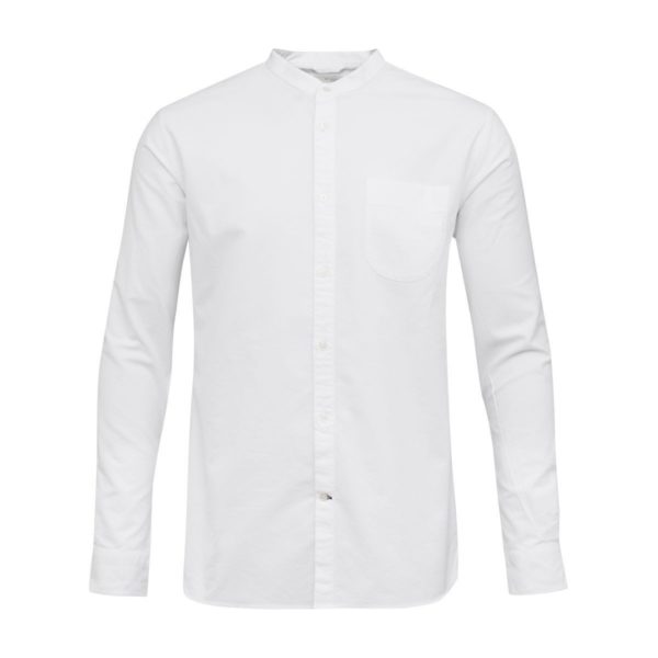 knowledge cotton apparel stand collar shirt gots