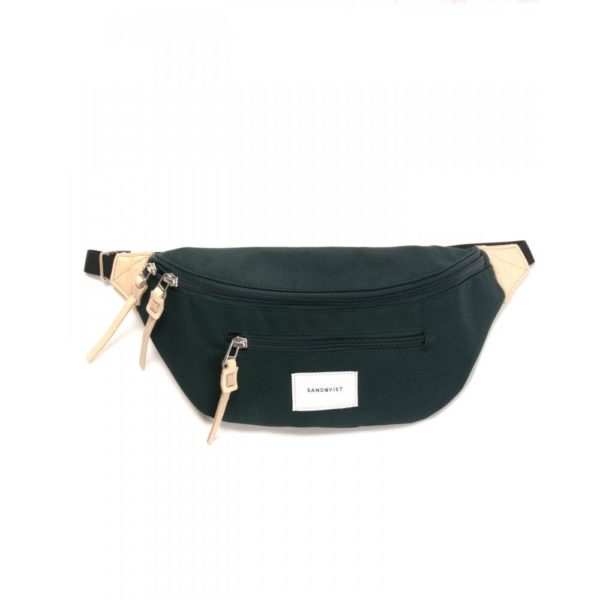 sandvist aste dark green with natural leather p image