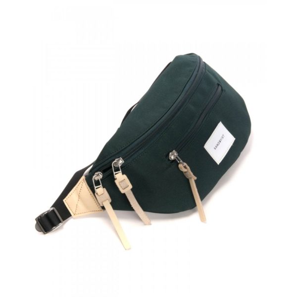 sandvist aste dark green with natural leather p image