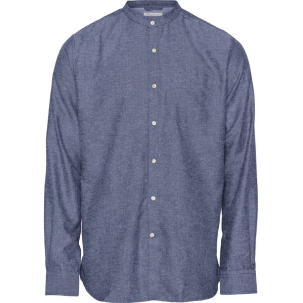Larch linen shirt stand collar Knowledge cotton