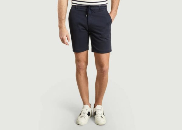 short stretch navy scaled