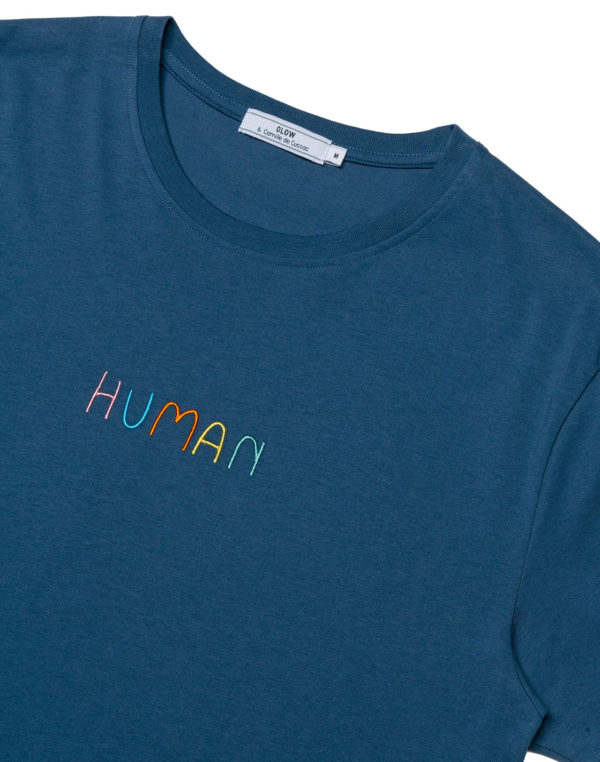 tshirt human bleu
