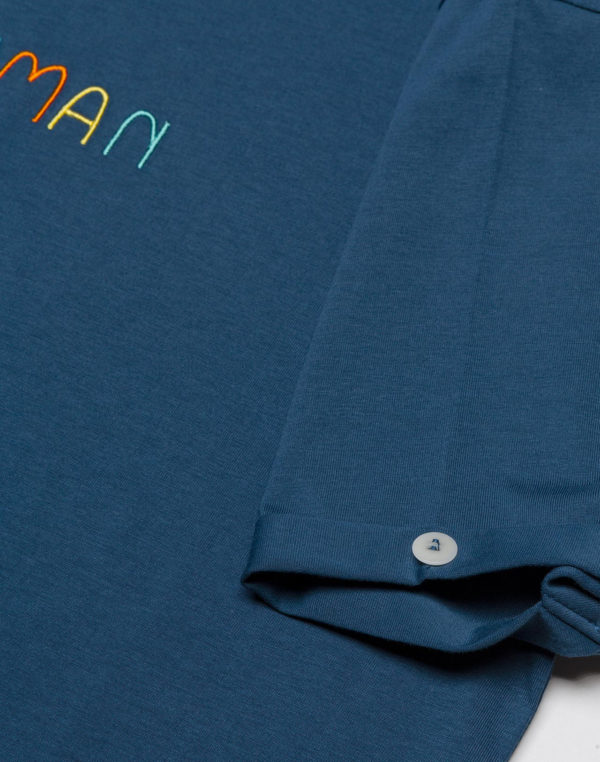 tshirt human bleu