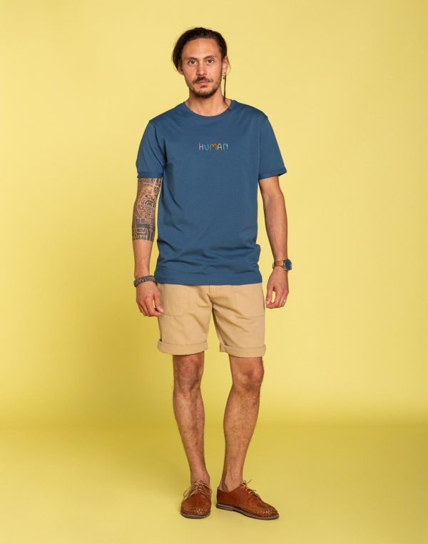tshirt human bleu
