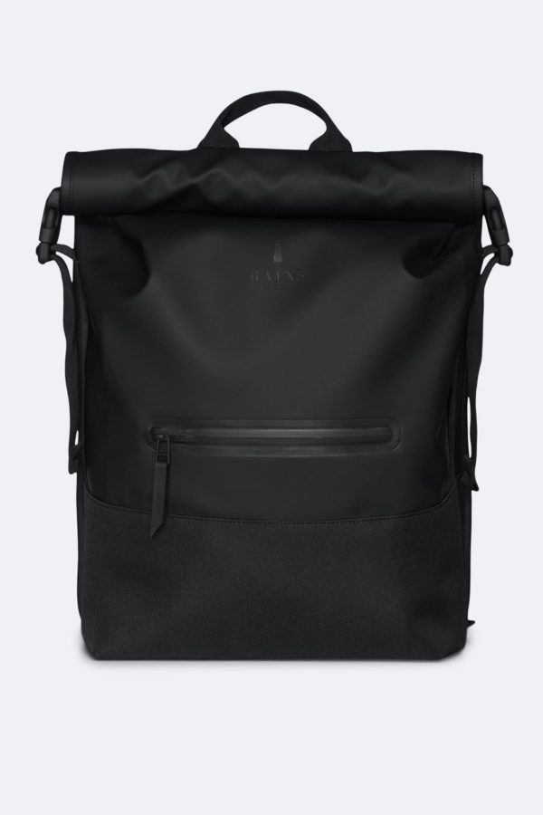 Buckle Rolltop Rucksack Backpacks Black x crop center