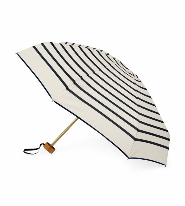 Mini parapluie mariniere ouvert rayures bleues HENRI parapluie pliant Anatole