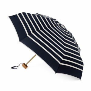 Mini parapluie raye ouvert bleu marine PABLO parapluie pliant Anatole