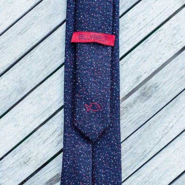 cravate laine marine et rouge