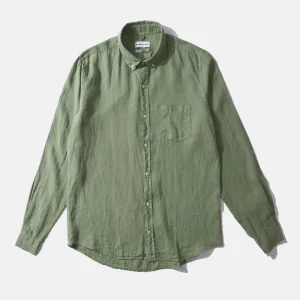 LINEN SHIRT PLAIN OLIVE A x png