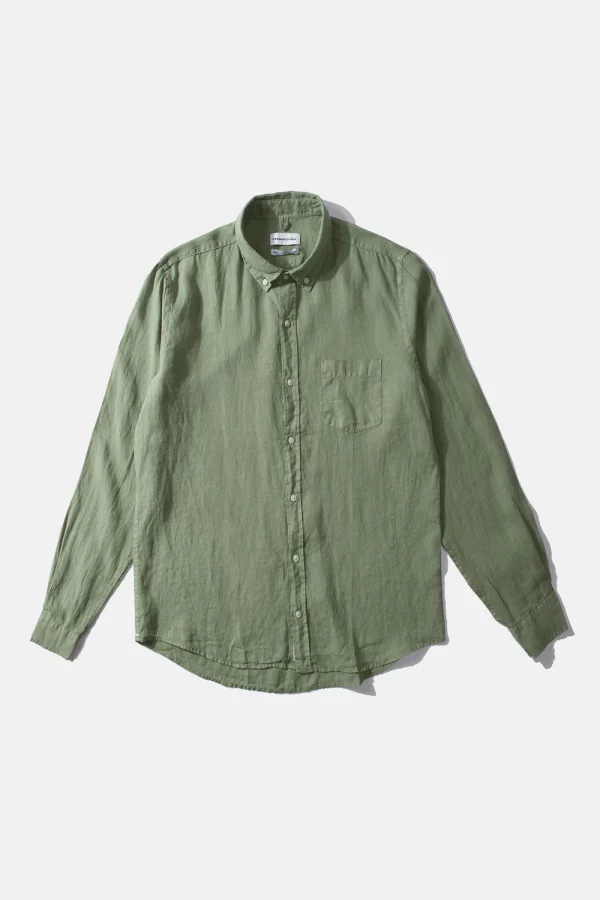 LINEN SHIRT PLAIN OLIVE A x png