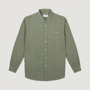 bienvenidos carnot linen shirt linen olive green x jpg