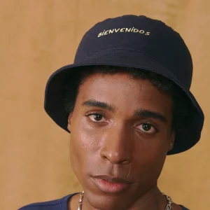 bienvenidos joffre cotton twill bucket hat navy x jpg