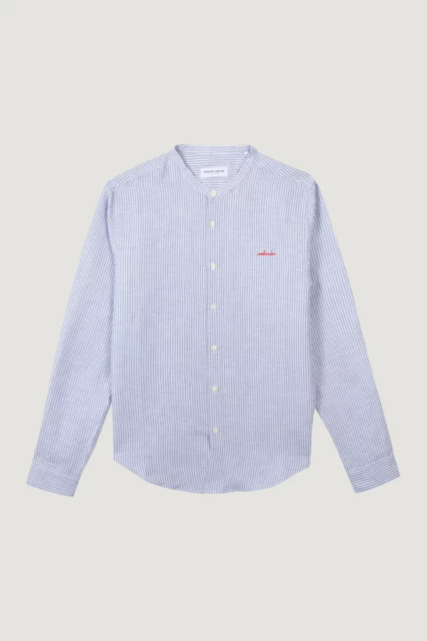 weekender rennes linen shirt linen stripes blue x jpg