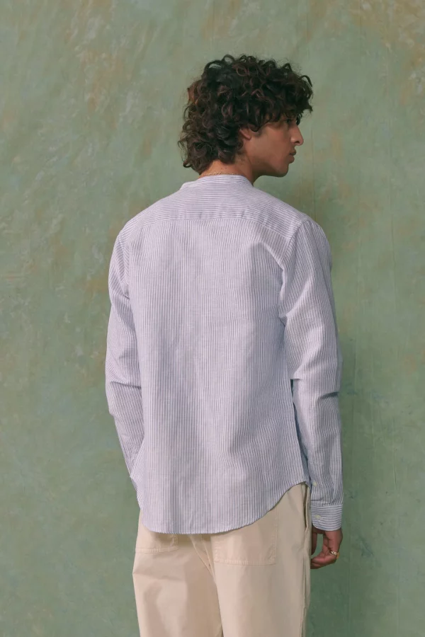 weekender rennes linen shirt linen stripes blue x jpg