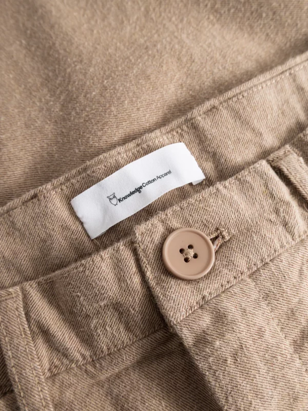 CHUCK regular flannel chino pants Pants Kelp melange x jpg