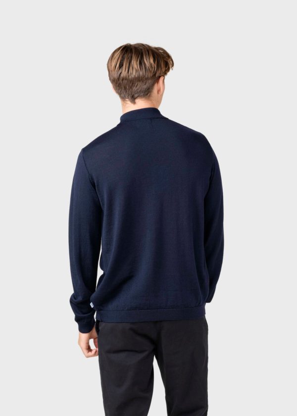 L S knit polo Knitted sweaters KC Navy x