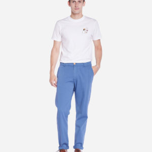 pantalon chino bleu cobalt