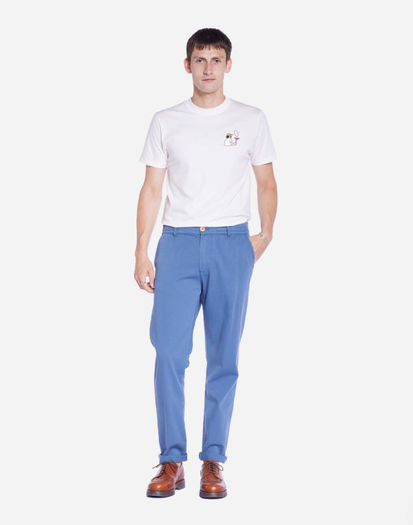 pantalon chino bleu cobalt