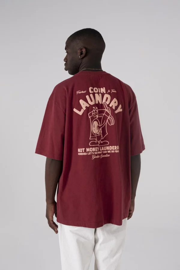 LAUNDRY BURGUNDY TEE by GOODIES SPORTIVE x