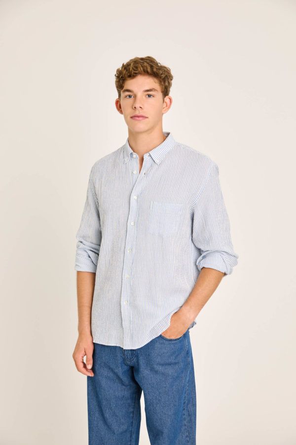 LAPAZ SS BRANCO AZURE STRIPES