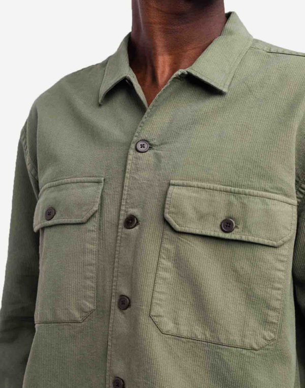 chemise decre taza vert olive