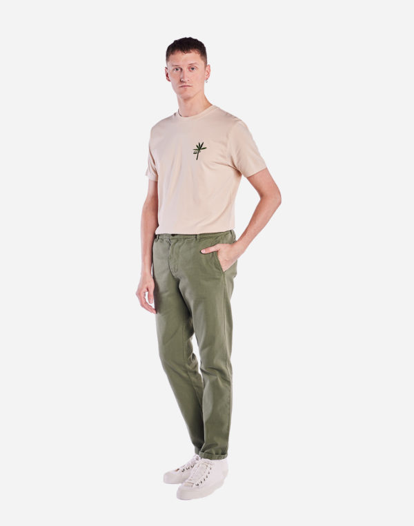 pantalon chino vert olive